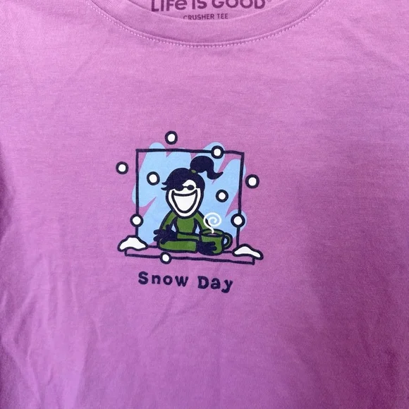 Life is Good Kids' Purple Crusher Tee Shirt MEDIUM - Picture 4 of 4